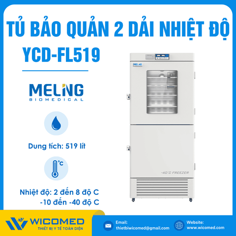 Tủ Lạnh 2 Dải Nhiệt Độ 519 Lít Meling YCD-FL519