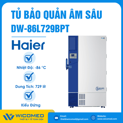 Tủ Bảo Quản Âm Sâu -86 Độ C Haier DW-86L729BPT | 729 Lít