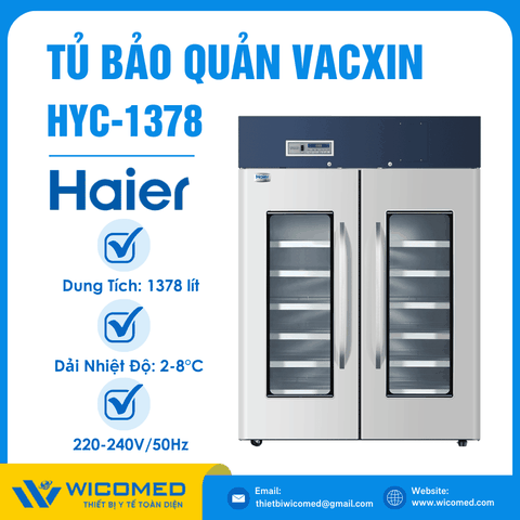Tủ Bảo Quản Dược Phẩm-Vacxin 2 - 8 Độ HYC-1378