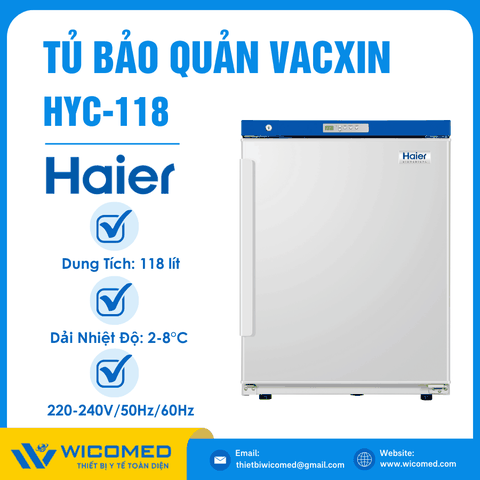 Tủ Bảo Quản 2 - 8 Độ HYC-118 | 118 Lít