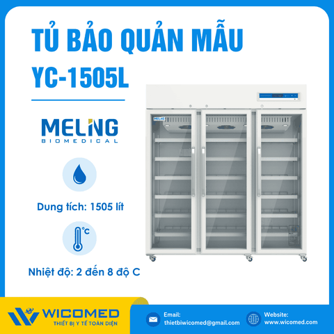 Tủ Bảo Quản Dược - Vacxin 2-8 độ C 1505 Lít Meling YC-1505L