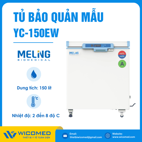 Tủ Bảo Quản Dược - Vacxin 2-8 độ C 150 Lít Meling YC-150EW