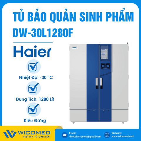 Tủ Bảo Quản Sinh Phẩm -30 Độ Haier DW-30L1280F | 1280 Lít