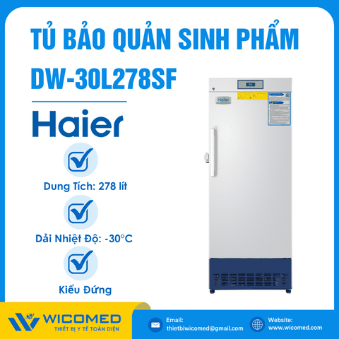 Tủ Bảo Quản Sinh Phẩm -30 Độ Haier DW-30L278SF | 278 Lít