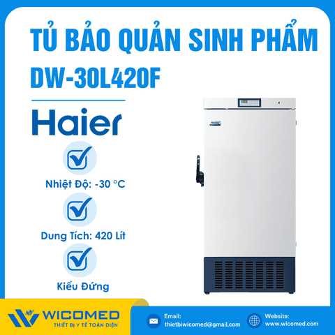 Tủ Bảo Quản Sinh Phẩm -30 Độ Haier DW-30L420F | 420 Lít