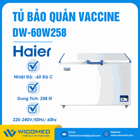 Tủ Bảo Quản -60 Độ C Hãng Haier DW-60W258
