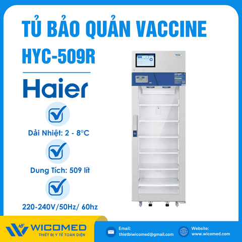 Tủ bảo quản Vacxin - Dược phẩm 509 lít Haier HYC-509R - Dòng Smart IoT