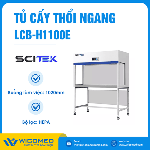 Tủ Cấy Dòng Thổi Ngang Scitek LCB-H1100E | 1020mm