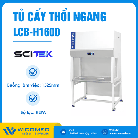 Tủ Cấy Dòng Thổi Ngang Scitek LCB-H1600 | 1525mm