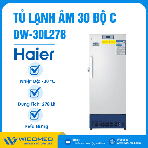 Tủ Bảo Quản -30 Độ C Haier DW-30L278 | Kiểu Đứng - 278 Lít