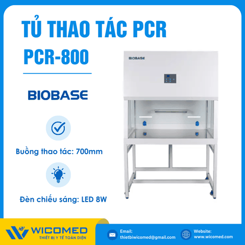 Tủ Thao Tác PCR 0.8m Chỉnh Điện Biobase PCR-800