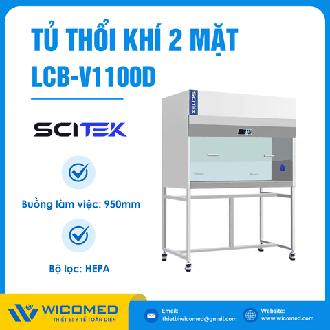 Tủ Thổi Khí 2 Mặt Scitek LCB-V1100D | 950mm