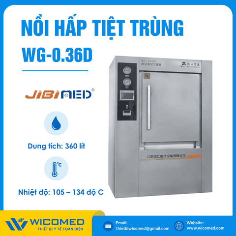 Nồi Hấp Tiệt Trùng Dung Tích Lớn 360 Lít Jibimed WG-0.36D