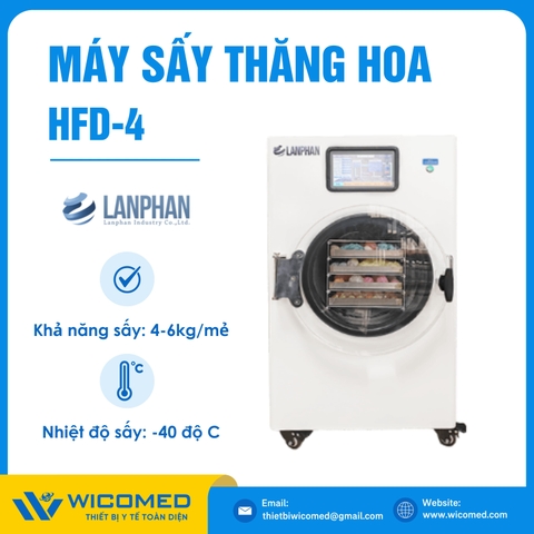 Máy Sấy Thăng Hoa (Máy Đông Khô) HFD-4 | 4-6kg/1 Lần Sấy