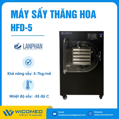 Máy Sấy Thăng Hoa (Máy Đông Khô) HFD-5 | 5-7kg/1 Lần Sấy