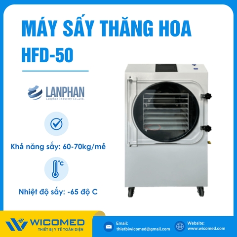 Máy Sấy Thăng Hoa (Máy Đông Khô) HFD-50 | 60-70kg/1 Lần Sấy
