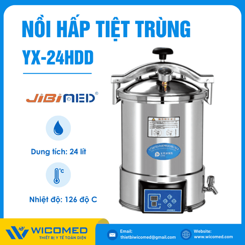 Nồi Hấp Tiệt Trùng Để Bàn 24 Lít Jibimed YX-24HDD