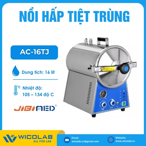 Nồi Hấp Tiệt Trùng Để Bàn Jibimed Trung Quốc AC-16TJ | 16 Lít