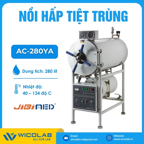 Nồi Hấp Tiệt Trùng Kiểu Ngang Jibimed AC-280YA | 280 Lít