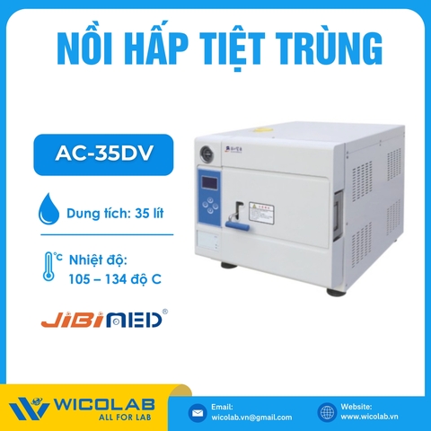 Nồi Hấp Tiệt Trùng Sấy Chân Không Chuẩn Class B Jibimed AC-35DV | 35 Lít