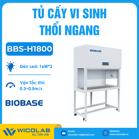 Tủ Cấy Vi Sinh Thổi Ngang Biobase Trung Quốc BBS-H1800 | Nâng Hạ Chỉnh Điện