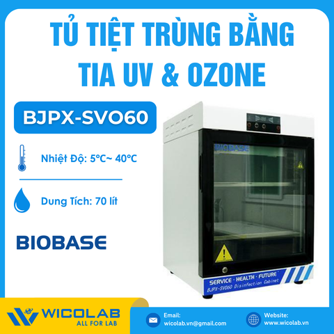 Tủ Tiệt Trùng Bằng Tia UV & Ozone Biobase BJPX-SVO60 | 70 Lít