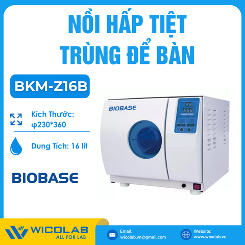 Nồi Hấp Tiệt Trùng Để Bàn Class B Biobase Trung Quốc BKM-Z16B | Sấy Chân Không