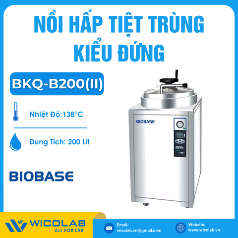 Nồi hấp Tiệt Trùng Kiểu Đứng Biobase BKQ-B200II | 200 Lít