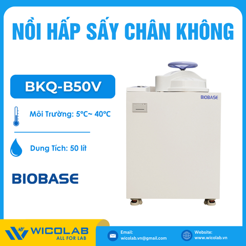 Nồi Hấp Sấy Chân Không Biobase Trung Quốc BKQ-B50V | Kiểu Đứng