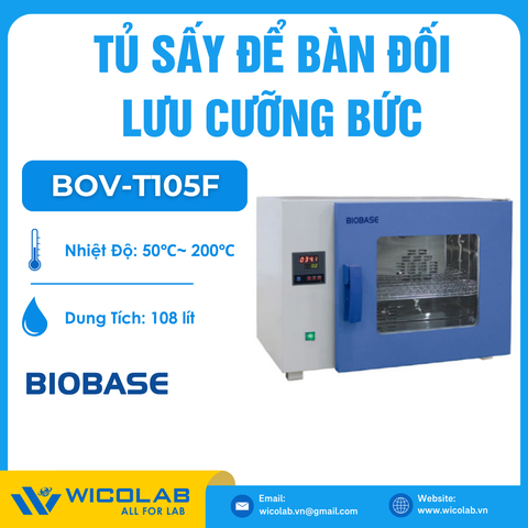 Tủ Sấy Để Bàn Đối Lưu Cưỡng Bức Biobase BOV-T105F | 108 Lít