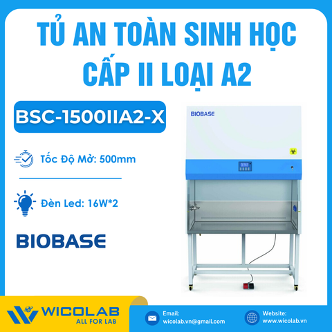 Tủ An Toàn Sinh Học Cấp II Kiểu A2 Biobase Trung Quốc BSC-1500IIA2-X | 1.5m