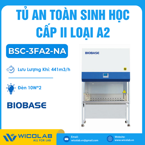 Tủ An Toàn Sinh Học Cấp II Kiểu A2 Biobase Trung Quốc BSC-3FA2-NA(3') | 1.1m - Chuẩn NSF