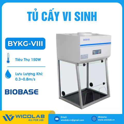 Tủ Cấy Vi Sinh Dòng Khí Thổi Đứng Biobase Trung Quốc BYKG-VIII | Thép không Rỉ