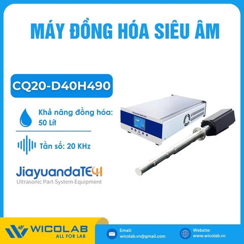 Máy Đồng Hóa Siêu Âm Jiayuanda - Trung Quốc CQ20-D40H490 | Tối Đa 50 Lít