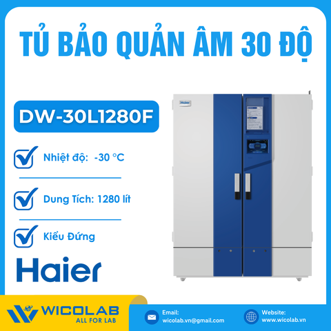 Tủ Bảo Quản Sinh Phẩm -30 Độ Haier DW-30L1280F | 1280 Lít