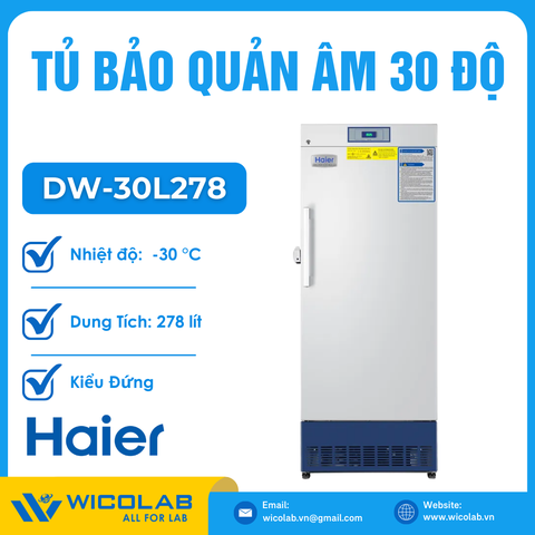 Tủ Bảo Quản Âm Sâu -30 Độ C Haier DW-30L278 | 278 Lít