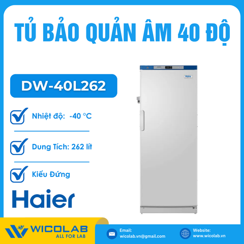 Tủ Bảo Quản Âm Sâu -40 Độ Haier DW-40L262 | 262 Lít