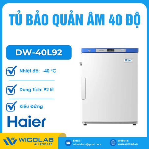 Tủ Bảo Quản -40 Độ Haier DW-40L92 | 92 Lít
