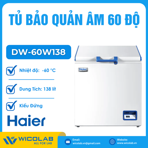 Tủ Bảo Quản Sinh Phẩm -60 Độ C Haier DW-60W138 | 138 Lít