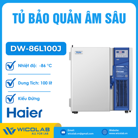 Tủ Bảo Quản Âm Sâu -86 Độ C Haier DW-86L100J | 100 Lít