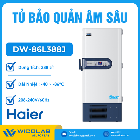 Tủ Bảo Quản Âm Sâu -86 Độ C Haier DW-86L388J | 388 Lít