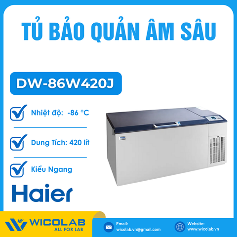Tủ Bảo Quản Âm Sâu -86 Độ C Haier DW-86W420J | 420 Lít