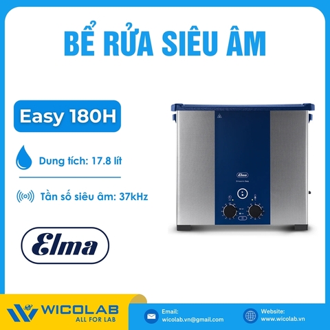 Bể Rửa Siêu Âm Gia Nhiệt Elma - Đức Easy 180H | 17.8 Lít
