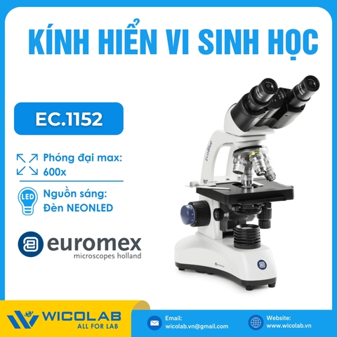 Kính hiển vi sinh học Euromex EC.1152  | Độ phóng đại 1000X