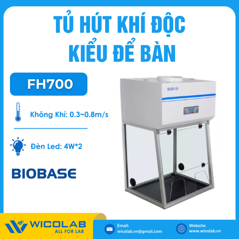 Tủ Hút Khí Độc Kiểu Để Bàn Biobase Trung Quốc FH700 | 0.7m