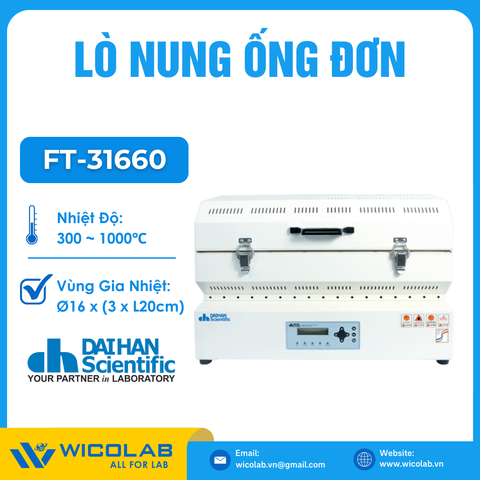 Lò Nung Ống Đơn 1000 Độ C Daihan Hàn Quốc FT-31660