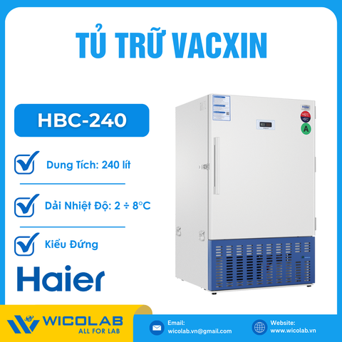 Tủ Lạnh Bảo Quản Vacxin HBC-240 Haier | 240 Lít