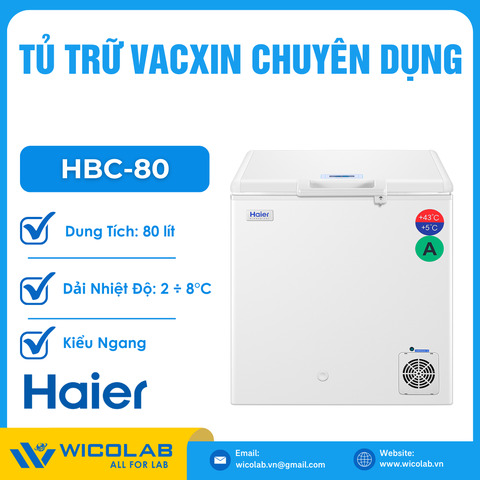Tủ Bảo Quản Vacxin Haier HBC-80 | 80 Lít