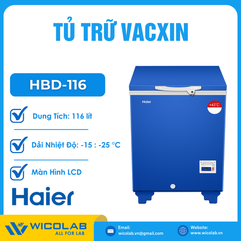 Tủ Bảo Quản -25 Độ Haier HBD-116 | 121 Lít