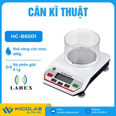 Cân Kỹ Thuật 1 Số Lẻ Labex Anh HC-B6001 | 600g - 0.1g